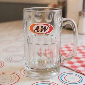 A&W Root Beer Heavy-Duty Glass Mug, Vintage Soda Fountain Stein, Replacement